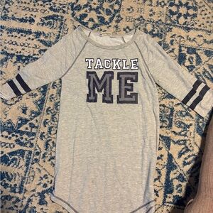 Bobbie Brooks Light Gray nightgown with Navy Graphic